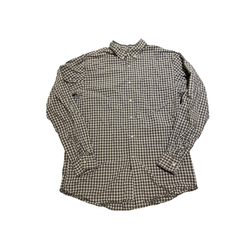 UNIQLO Shirt Men's XL Plaid Long Sleeve Button Down 100% Cotton Business Casual